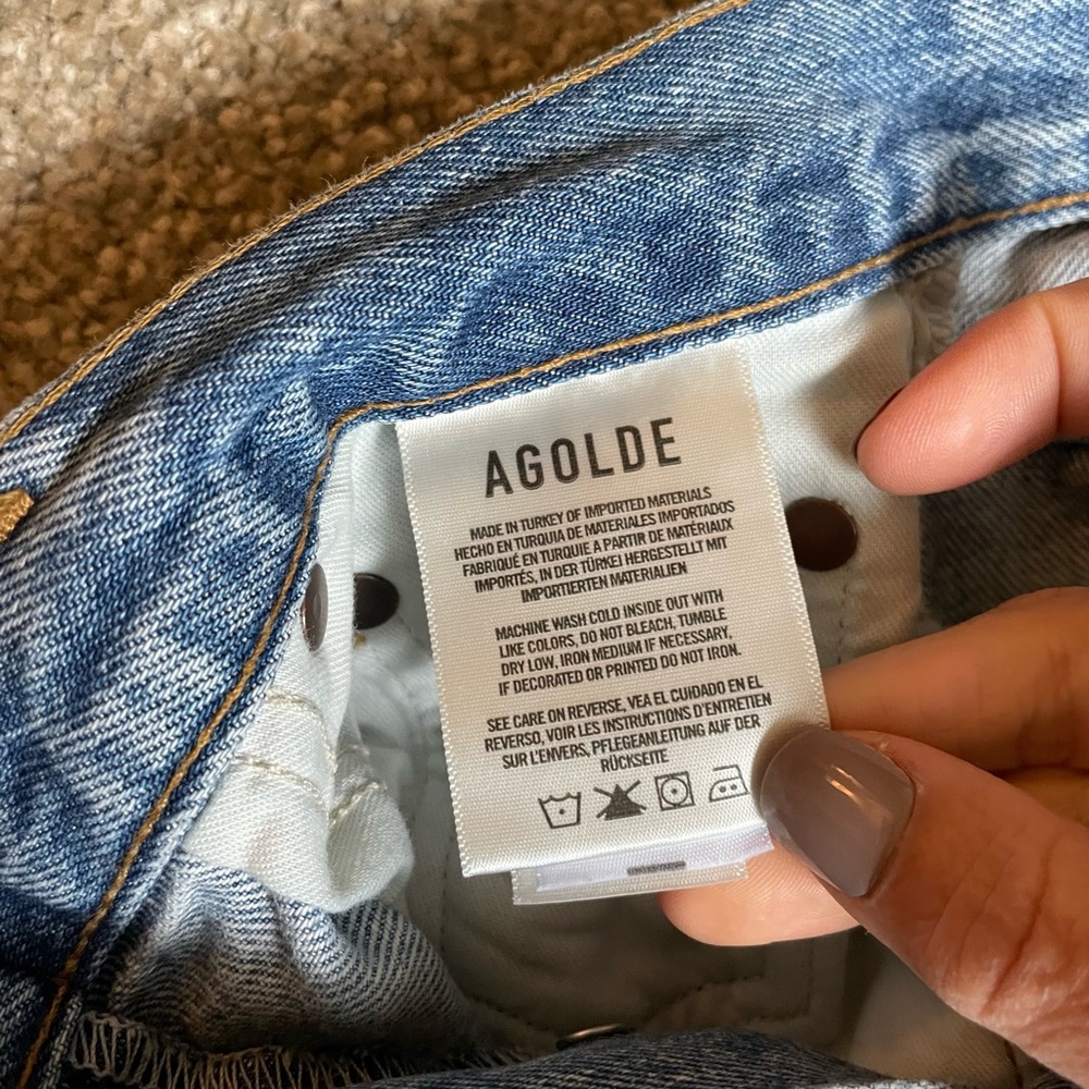 AGOLDE Riley High Rise Straight Crop Sz 24 - Picture 9 of 12